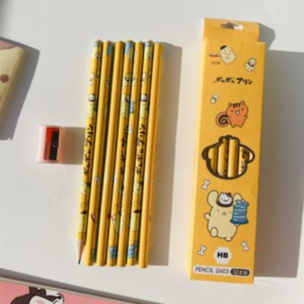 Mxbeauty Student HB Pensil 12Pcs /Set Kawaii Perlengkapan Seni Untuk Hadiah Anak My Melody Cinnamoroll Perlengkapan Kantor Sekolah