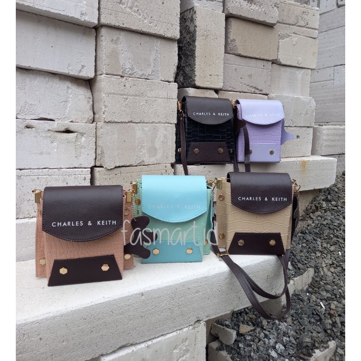 Tas Selempang Croco Retro Mini Slingbag Muat HP Semua Merk