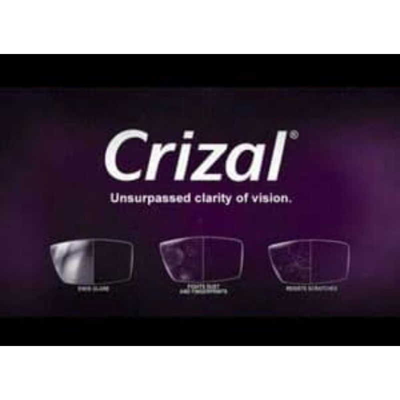 Lensa kacamata esillor crizal easy uv bluray
