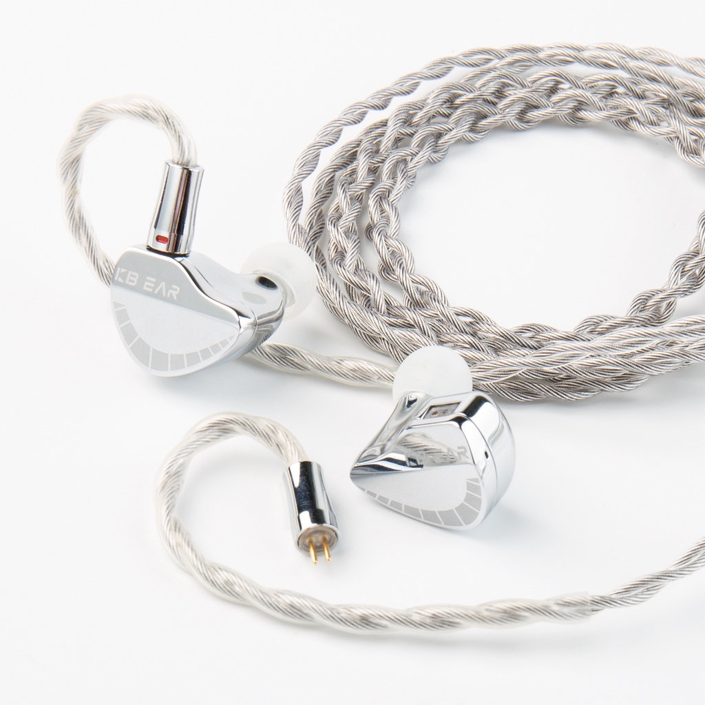 Kbear Chord 6N Graphene+4N OFC Silver plated Mixedly Braided Upgrade Kabel Dengan MMCX/2Pin Konektor Earphone Kawat Aksesori