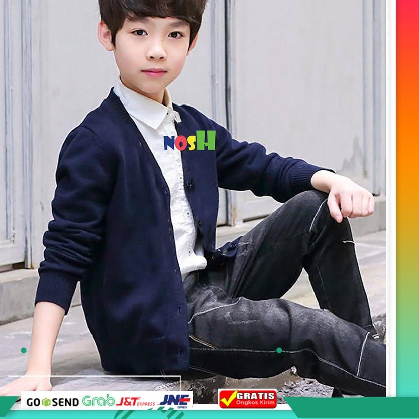 ➥ Cardigan Rajut Anak Cowok Remaja Teens Vneck - NOSH ➪