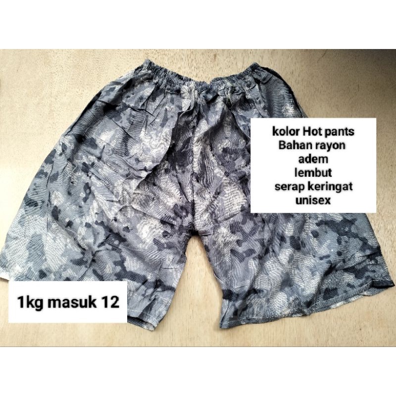 Celana Kolor Rayon Hot pants GROSIR Muat BB Up to 70 kg