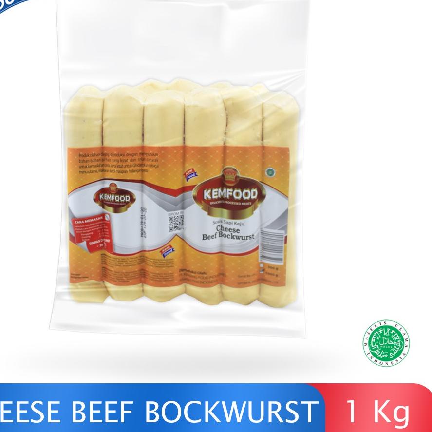 

✺ Kemfood Sosis Sapi Keju Bockwurst 1kg ◘