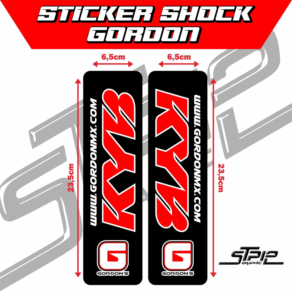 STICKER SHOCK DEPAN GORDON SUSPENSION SHOCK UP SIDE DOWN SHOCK TELE TELESKOPIK KLX CRF