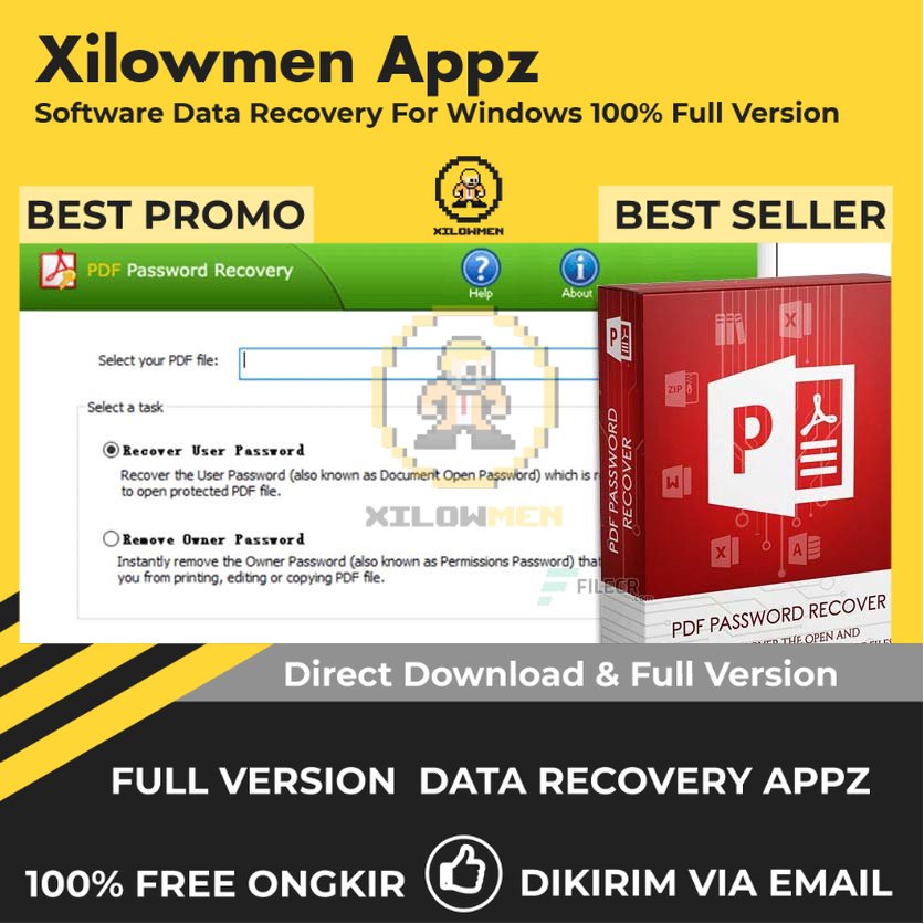 [Full Version] RecoverPass PDF Pass Recovery Pro Lifetime Data Recovery WIN OS - Pemulihan kata sandi untuk dokumen PDF