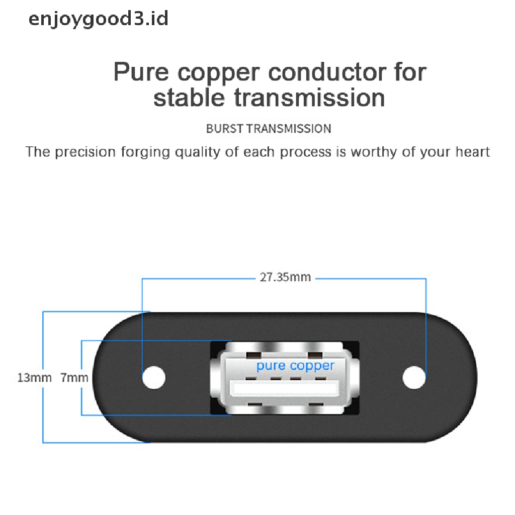 【 Rready Stock 】 Hot Sale USB Type A Power Port Female Jacks Connector DIY Charging Socket USB-A type with Screw Fixing Hole and Cable （ ID ）