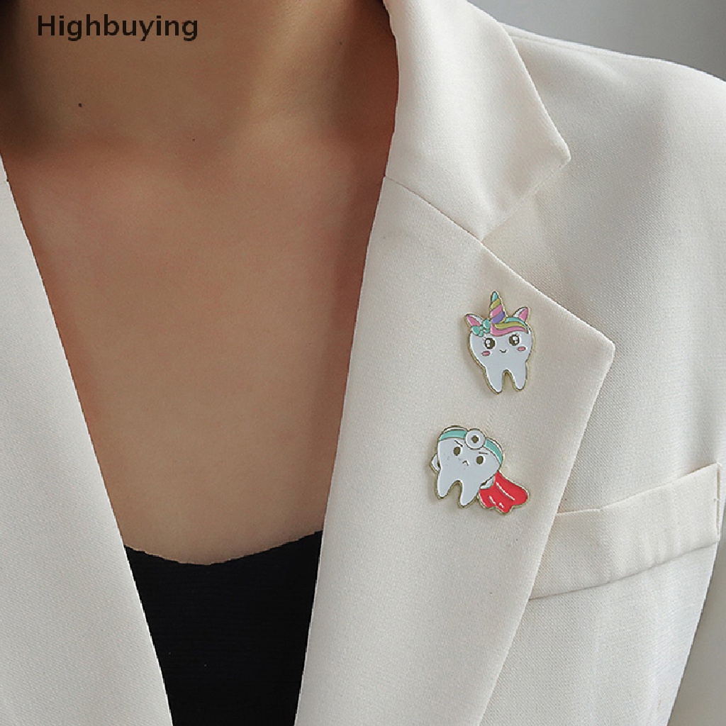 Hbid Oral Health Enamel Pins Tooth Fairy Brooches Cute Cartoon Lapel Badges Pin Trendy Backpack Lapel Jewelry Gifts Glory