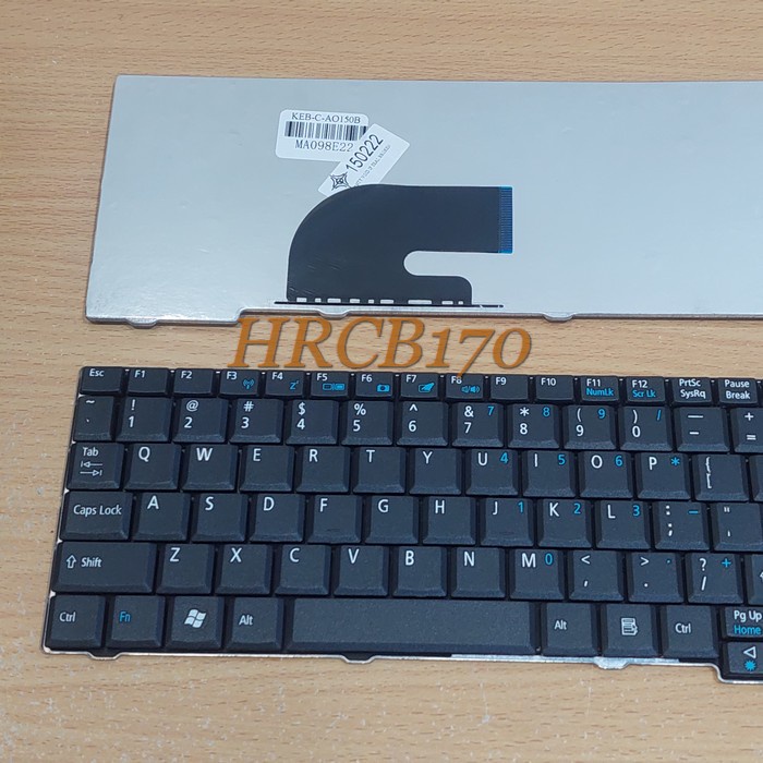 Keyboard Notebook Acer Aspire One A110 A150 D150 D250 531 AO531 HITAM -HRCB