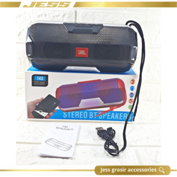 Dijual Speaker Bluetooth JBL TG-143 PORTABLE Wireless TG143 STEREO SUPER BASS - Hitam Murah