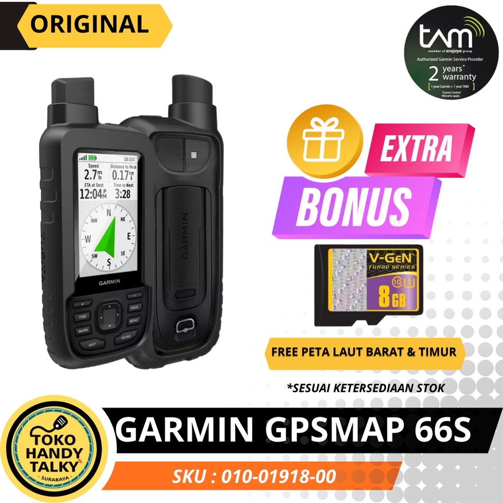 GARMIN GPSMAP 66S NEW ORIGINAL GARANSI RESMI TAM 2 TAHUN