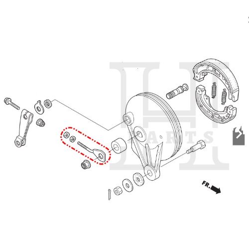 SETELAN PENYETEL RANTAI KANAN ADJUSTER R CHAIN ASSY  ABSOLUTE REVO FIT X BLADE 110 SUPRA X 125 KARBU FI 4054A-KWW-A00 ASLI ORIGINAL AHM HGP HONDA