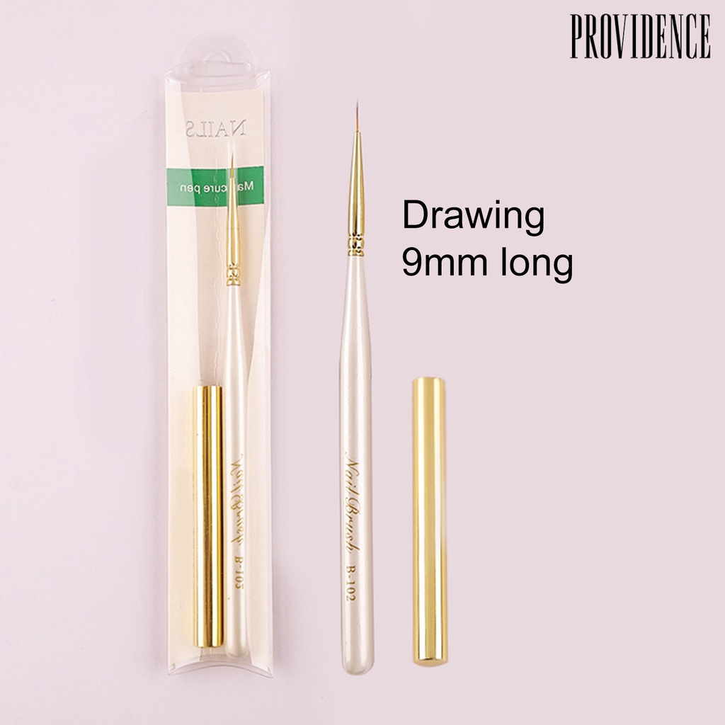 Providence Nail Art Pen Fleksibel Nib Non-shedding Nilon Wol Bulu Lembut DIY Dengan Tutup UV Gel Lukisan Menggambar Noda Brush Perlengkapan Kuku