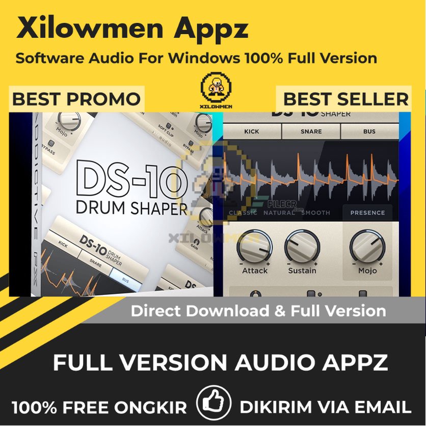 [Full Version] XLN Audio DS-10 Drum Shaper Pro Lifetime Audio Software WIN OS