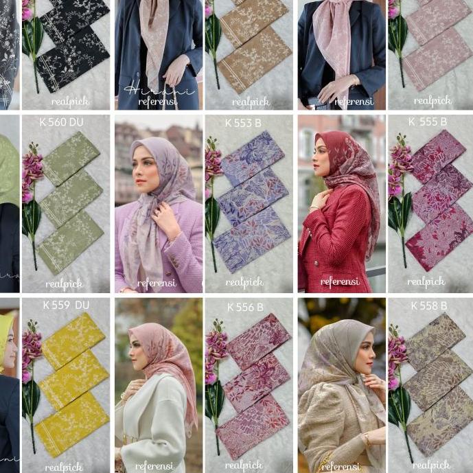 Star Seller jilbab segi empat motif voal motif lasercut denay motif voal motif premium (harga grosir