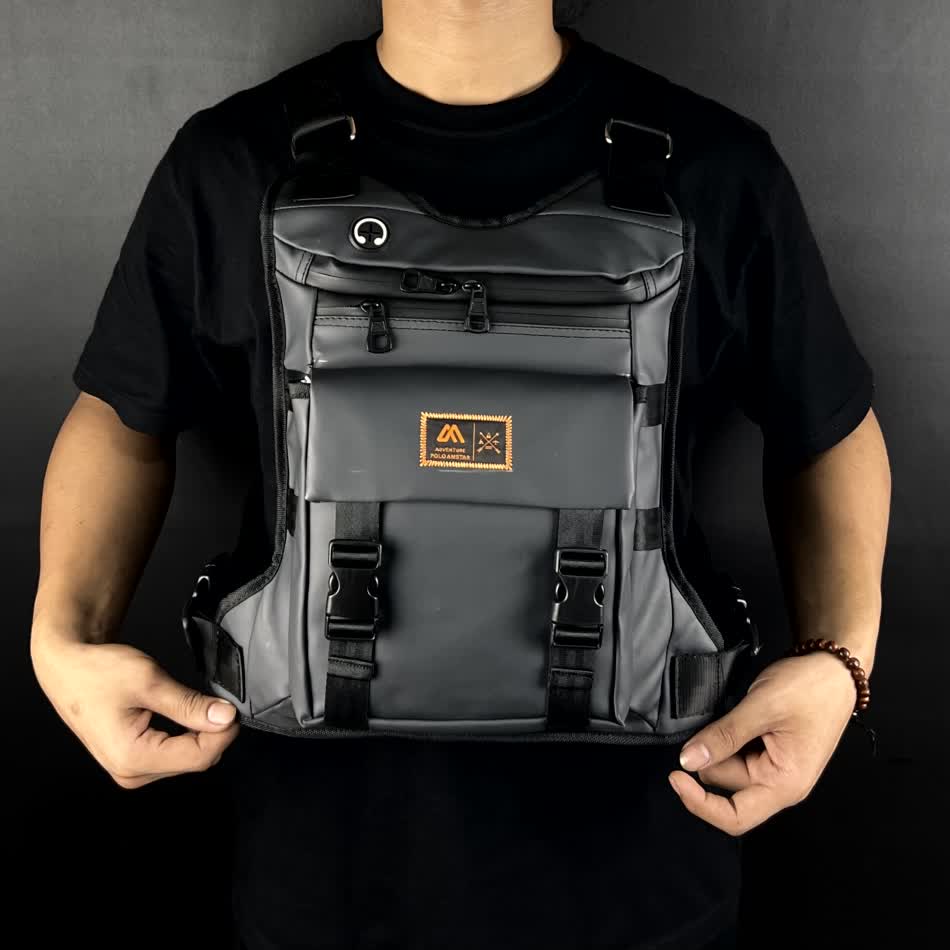 Tas Pria Simpel Tas Dada Tactical Ring Bag Outdoor Rompi Tas Selempang Dada Anti Air POLO AMSTAR