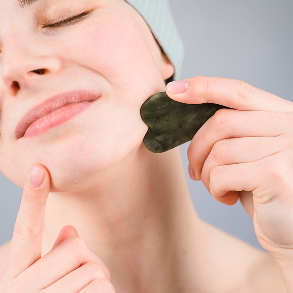 Papan Pijat Hidung Garpu Berbentuk Y Alat Perawatan Kecantikan Gosip Berbentuk Hati Scraping Sheet Scraping Facial Acupressure Point Massager