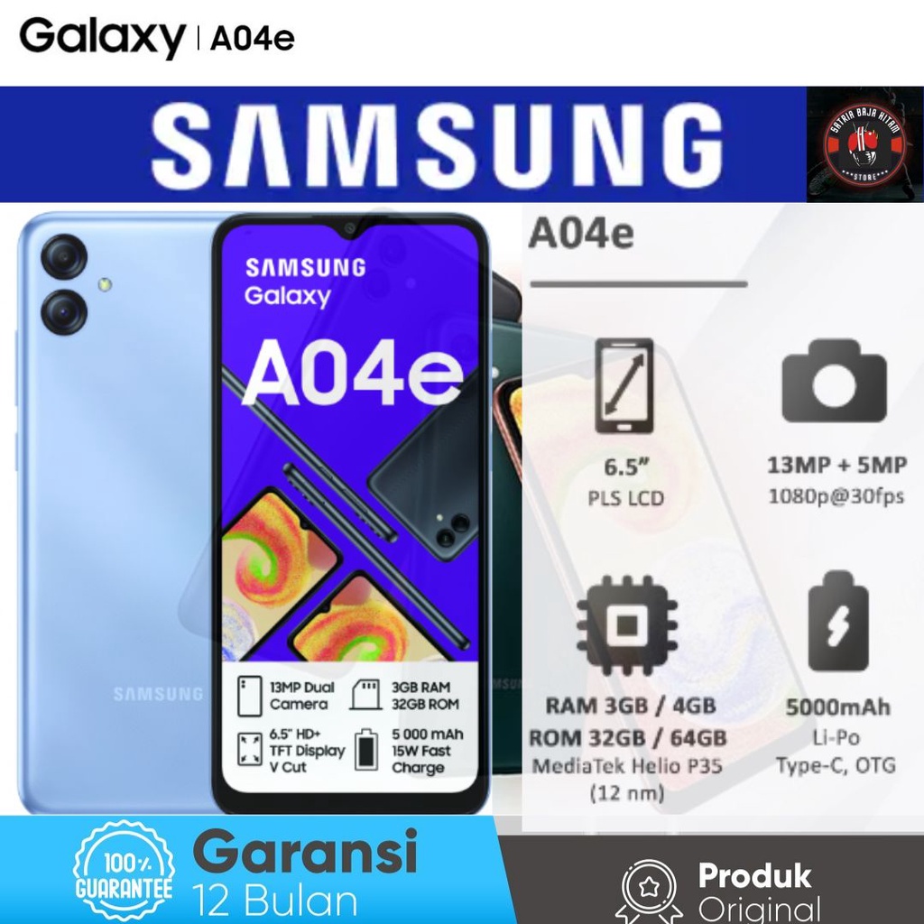 Samsung Galaxy A04e 3/32 Garansi Resmi