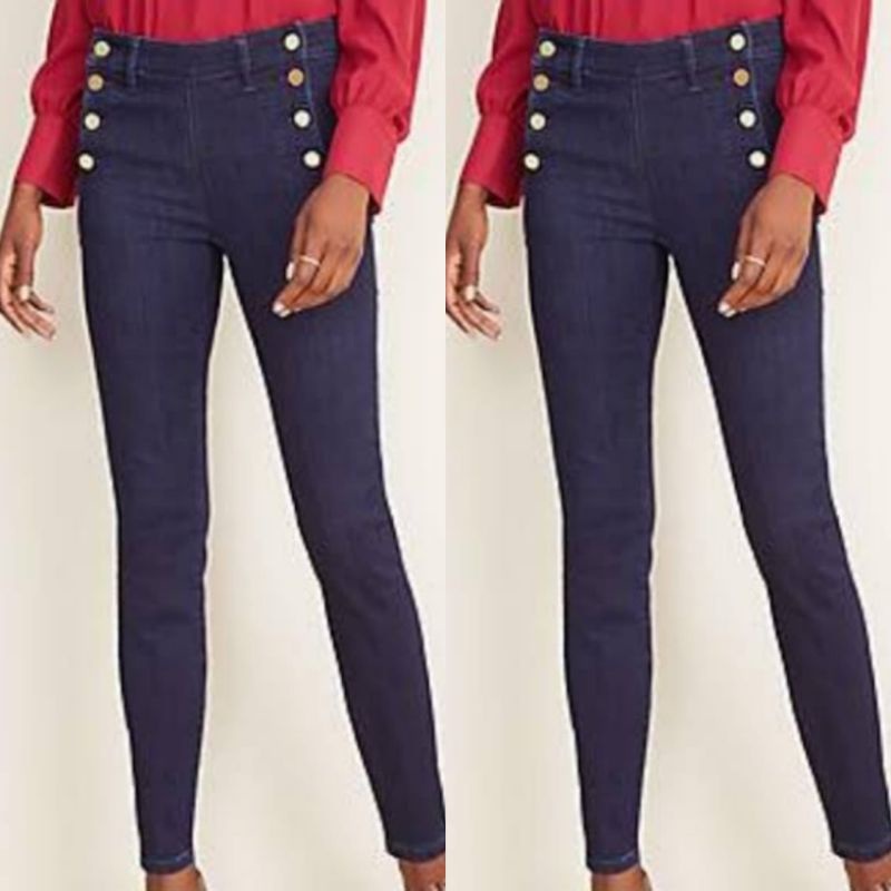 L*FT CELANA JEANS SKINNY WITH BUTTON WANITA-ORIGINAL