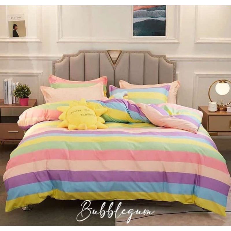 MURAH sprei karakter terbaru tinggi 20cm sudah set sarung bantal dan sarung guling bahan cotton disp