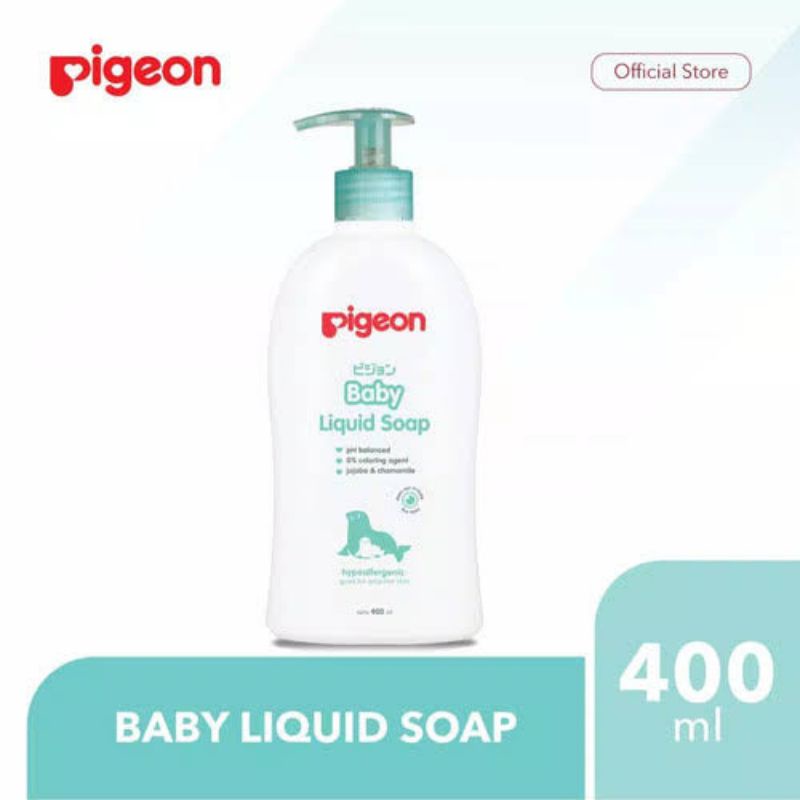 Pigeon Baby Liquid Soap Paraben Free 400ml Pump 350ml Refill - Sabun Mandi Anak Bayi