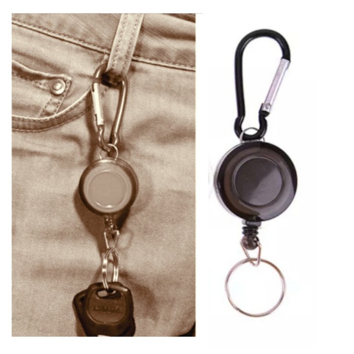 FMFIT gantungan kunci tarik retractable keychain flexible yoyo id card pintu