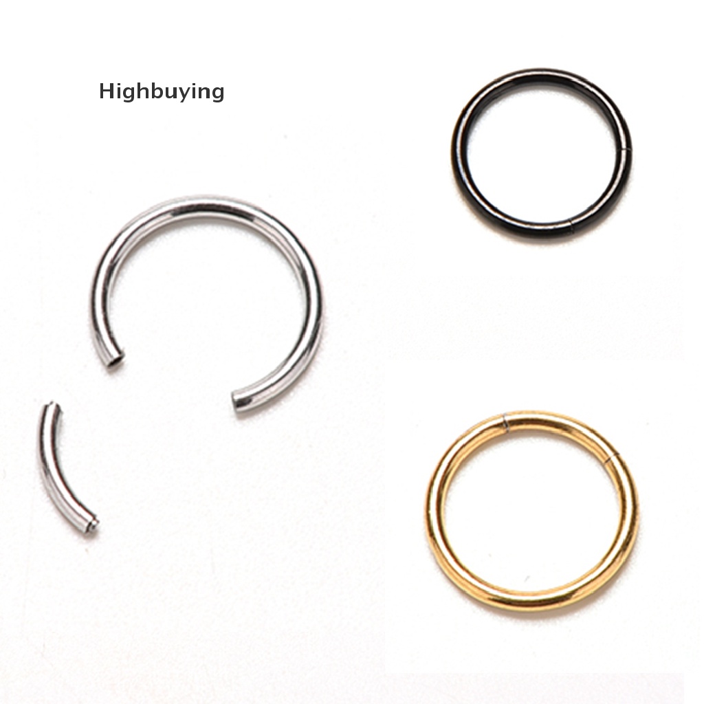 Hbid 1pc Cincin Segmen Berengsel Chic Titanium Septum Clicker Cincin Hidung Bibir Telinga Glory