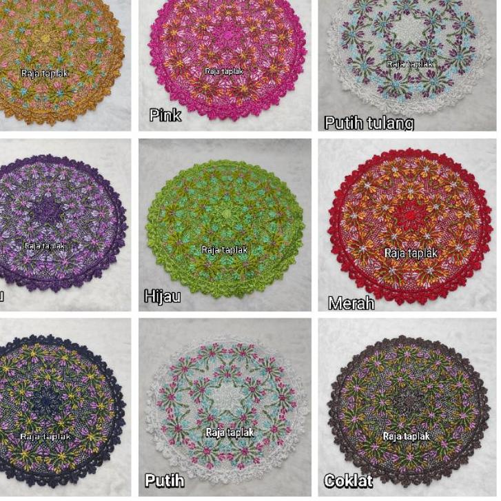 ❂ Taplak meja tamu bulat kecil bordir/taplak meja sudut/taplak vas bunga/taplak meja rias size 40 cm