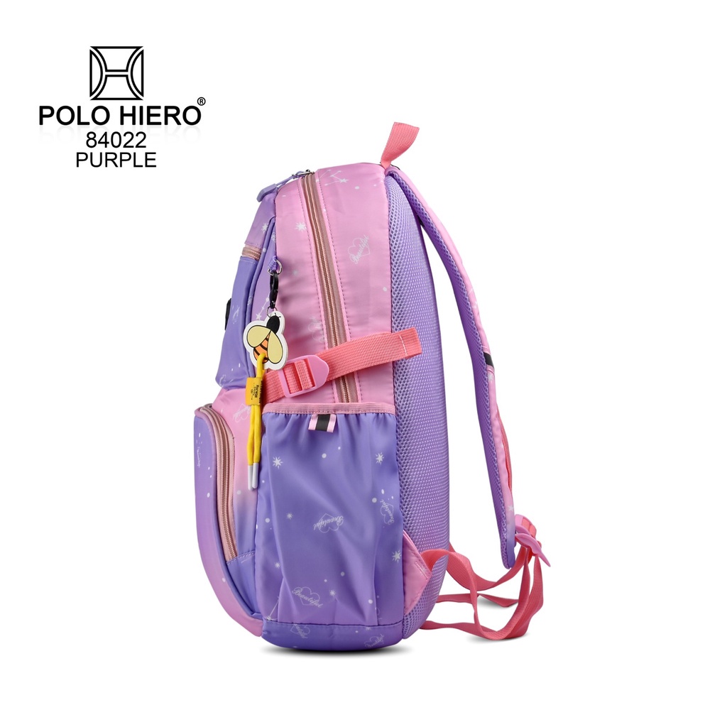 (RF) Tas Laptop Polo Hiero 84022 Tas Ransel Sekolah Wanita Tas Anak Rainbow