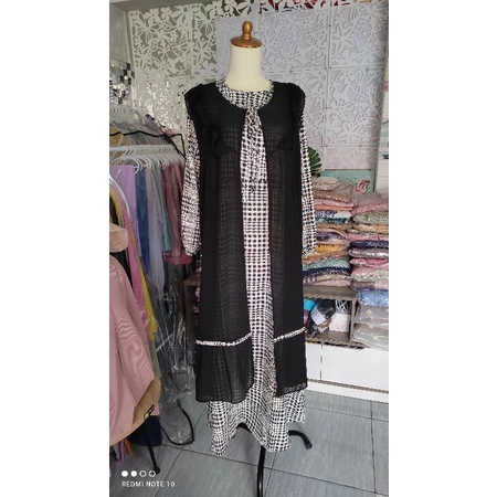 FLASHSALE Gamis 2 in 1 shakila mix ceruty