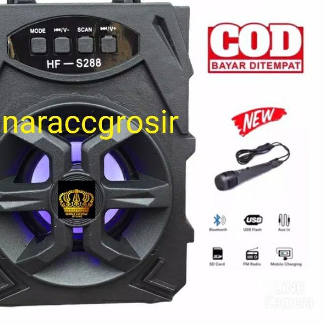 ✬ (Bayar di tempat) Speaker Bluetooth HF-S288/XTM 168 Free Mic karaoke ✤