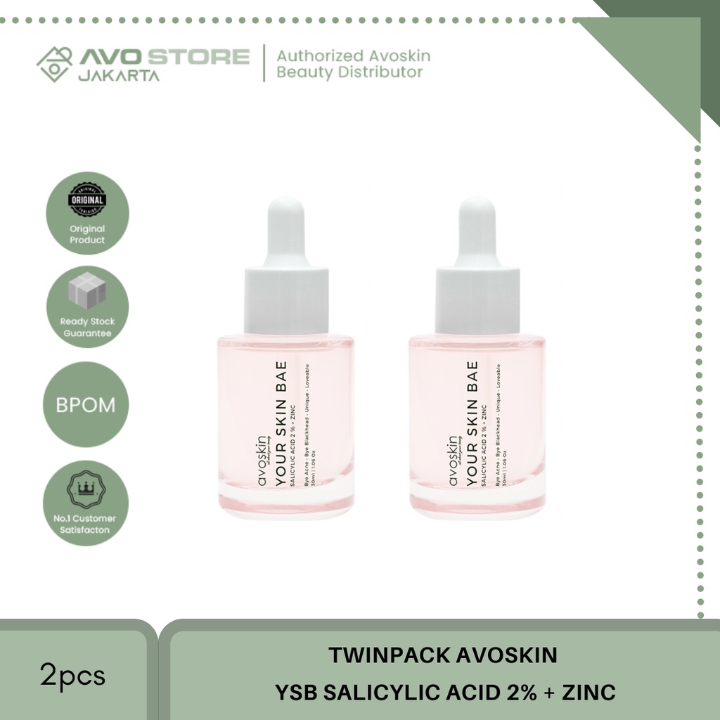 TWIN PACK Avoskin Your Skin Bae Salicylic Acid 2% + Zinc