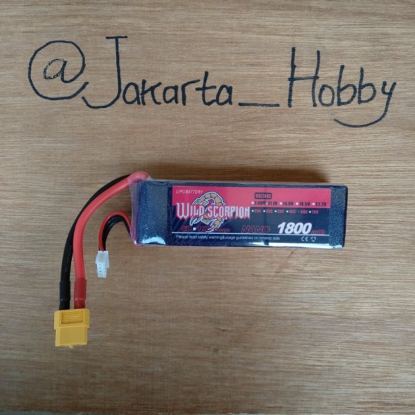 

Dijual Wild Scorpion WS 1800mah 3S 60C Li-Po 3s Battery Murah