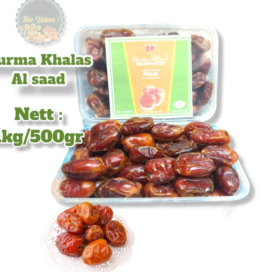 

♀ Kurma date crown khalas 1kg original [ FREE BOX MIKA ] ♥