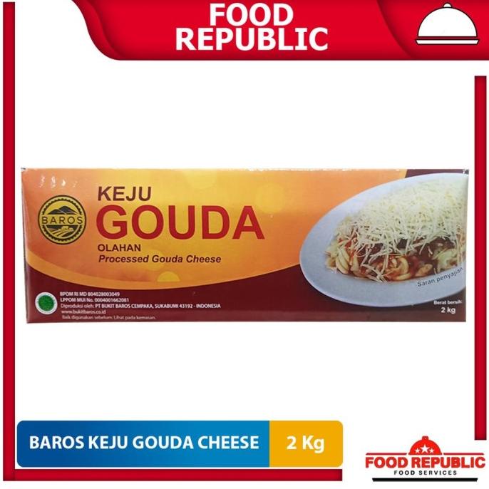 

Keju / Cheese Cheddar Gouda Orange Baros 2 KG HALAL MUI Keju Martabak TERLARIS