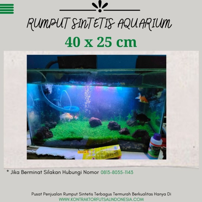 Rumput Sintetis Aquarium 40x25,Rumput Sintetis Meteran Murah Aquarium - Jepang