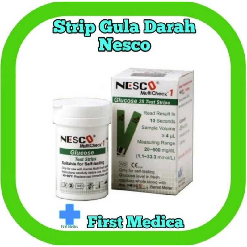 Strip Gula Darah Nesco - Stick Gula Darah Nesco - Strip Nesco Glucose