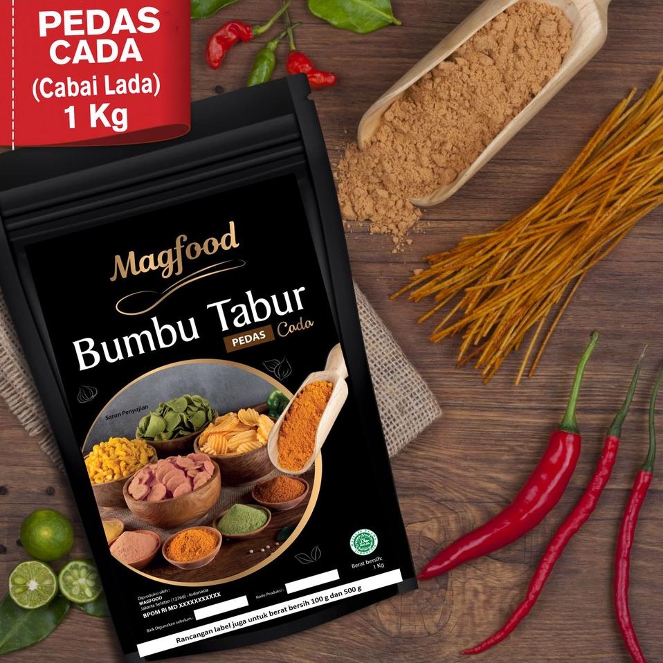 

♕ Magfood Bumbu Tabur Pedas Cada (Extra Pedas) 1 KG ۝