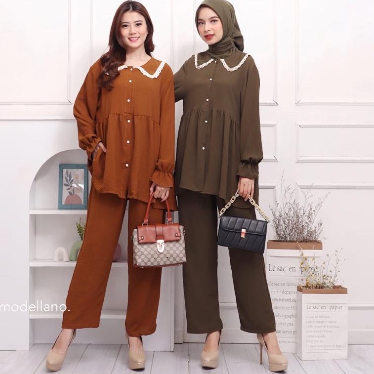 TERMURAH SETCEL CRINKLE PUTTY JUMBO XXL KANCING BUSUI BUMIL MUSLIM POLOS MURAH PGMTA