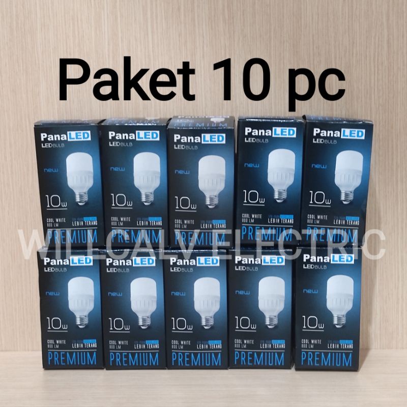 Paket 10 pc Lampu led PANALED by LUBY 10W cahaya putih E27 / Lampu led kapsul 10w cahaya putih E27