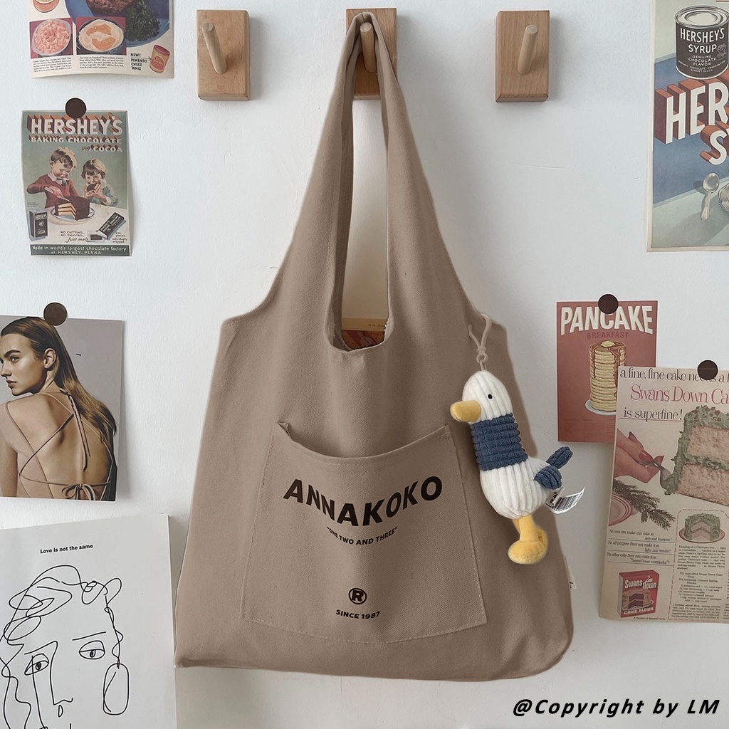 toko seribu alamat - tote bag coklat wanita tas belanja sekolah kerja bisa bayar cod