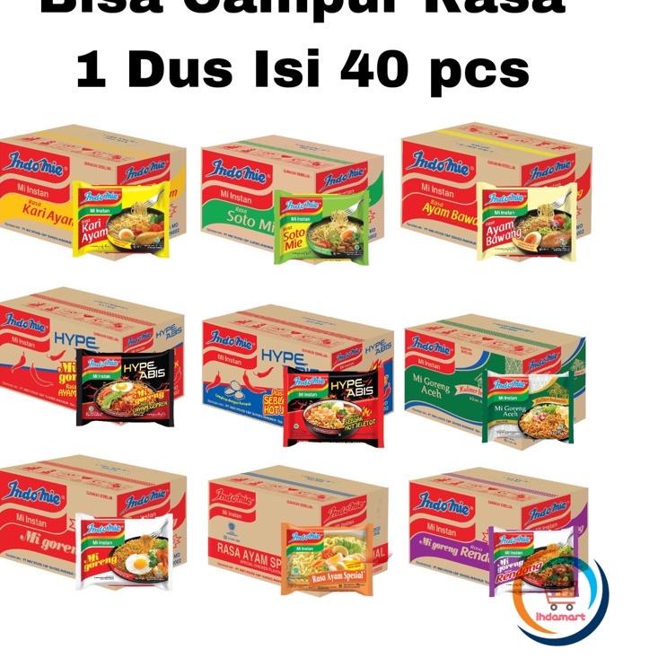 

12.12 BRANDS FESTIVAL Indomie Goreng, Soto, Ayam Bawang, Hype Abis, Kari Ayam BISA MIX 1 Dus Isi 40 pcs !!