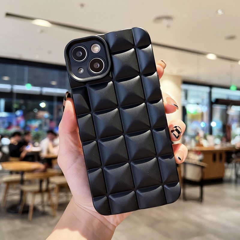 Classical Lavley Lattice Softcase Apple Ip IPhone 6S 7 8 Plus7 +8+ XR XS Max 11 Pro Max Casing Ponsel Simple Wanita Cewek