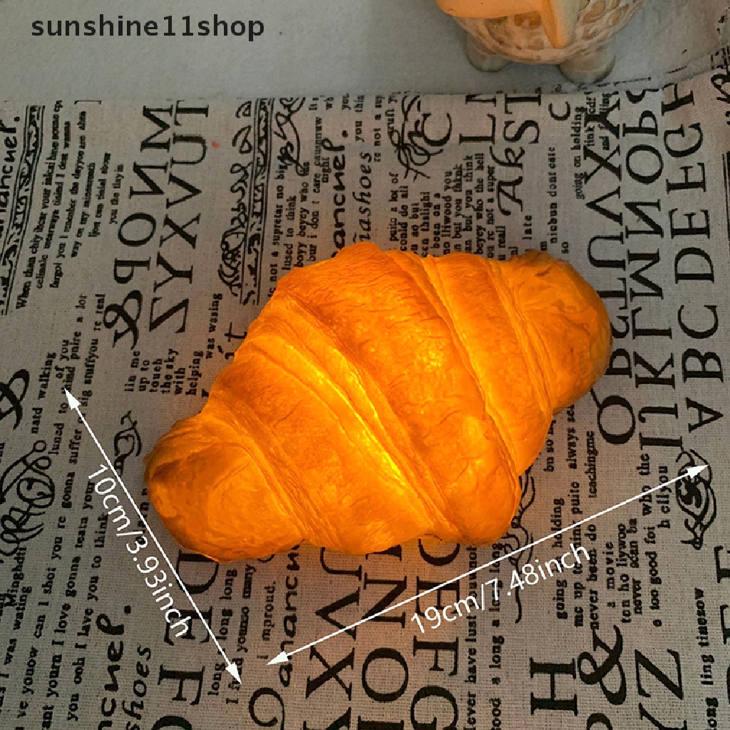 Sho Lampu Roti LED Untuk Dekorasi Lampu Malam Rumah Toko Kue Croissant Handmade N