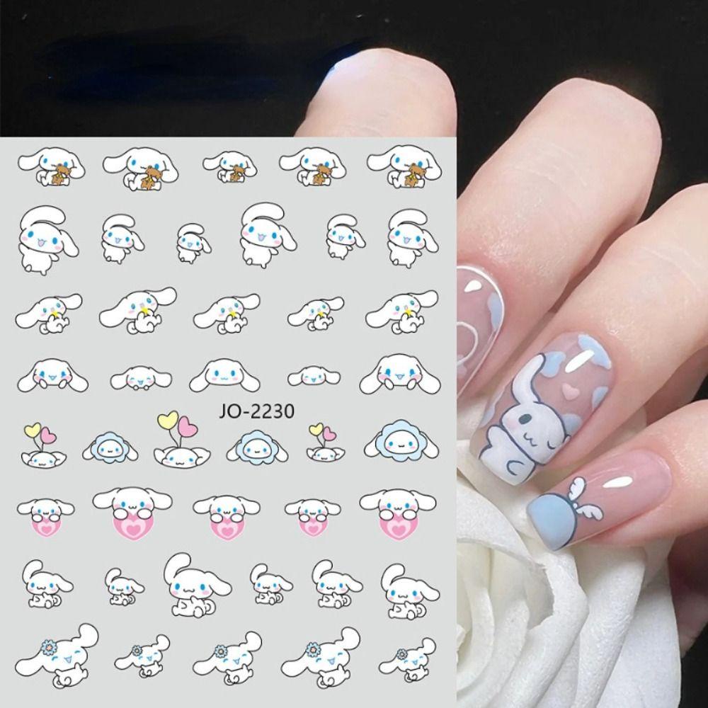 Mxbeauty Kawaii Kartun Stiker Kuku Anime Perekat Diri Decal Cinnamoroll Dekorasi Kuku