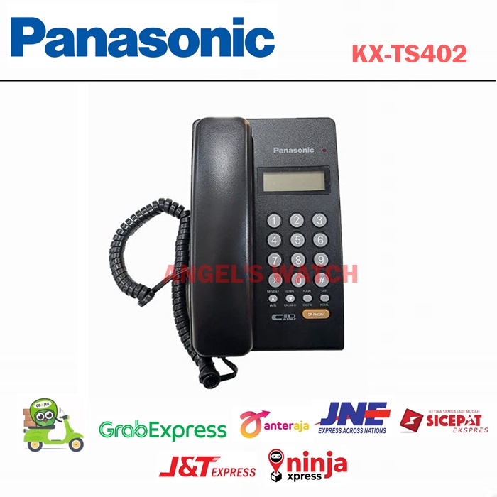 Telepon Kabel Panasonic KX-TS402 Hitam Telpon Rumah Kabel Panasonic