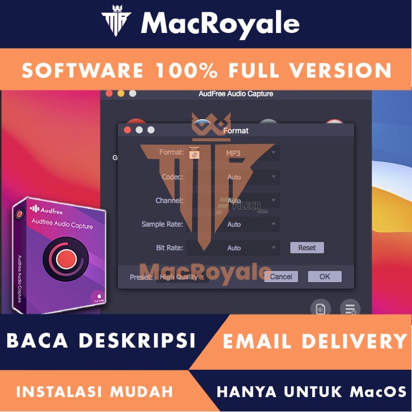 [MacOS] AudFree Audio Capture Full Version Lifetime Full Garansi