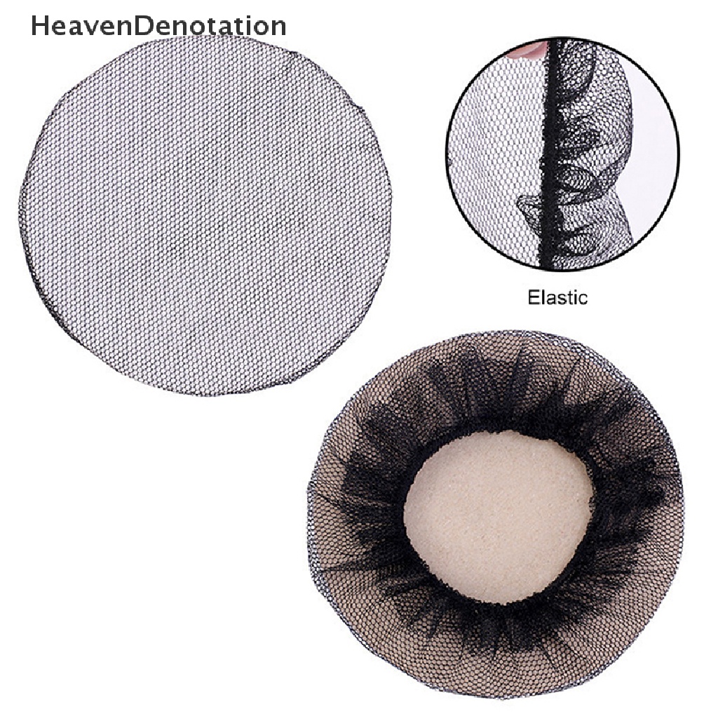 [HeavenDenotation] Lubang Kecil Hitam Elastis Mesh Snood Hair Net Penutup Sanggul Untuk Tari Balet HDV