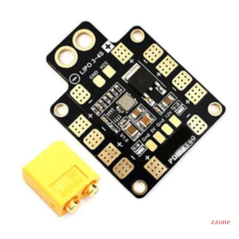 Zzz Matek Systems PDB XT60 Distribution Board w/BEC 5V &amp; 12V 2oz Untuk RC Helicopter