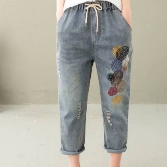 Estetic Bordir Pant / Harajuku Pants boyfriend