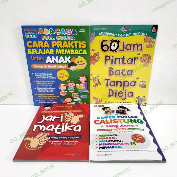 

Paket 4 Buku Abacaga - Jarimatika - Super Calistung - 60 Jam Pintar